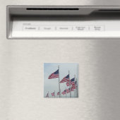 Aimant Drapeaux américains au Monument de Washington (In Situ (Lave-vaisselle))