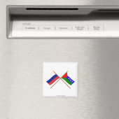 Aimant Drapeaux croisés de la Russie et de l'oblast de Ti (In Situ (Lave-vaisselle))