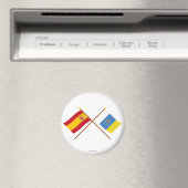 Aimant Drapeaux croisés de l'Espagne et des îles Canaries (In Situ (Lave-vaisselle))