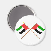 Aimant Drapeaux croisés des EAU et du Fujairah (Recto/Verso)