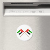 Aimant Drapeaux croisés des EAU et du Fujairah (In Situ (Lave-vaisselle))
