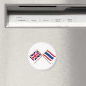 Aimant Drapeaux croisés Royaume-Uni et Thaïlande (In Situ (Lave-vaisselle))