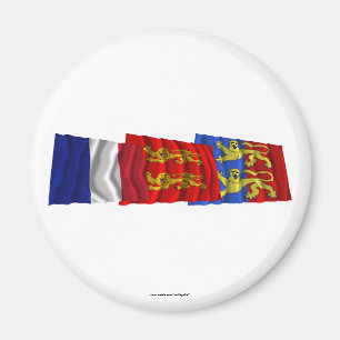 Aimant Drapeaux de la Manche, de Basse-Normandie et de la
