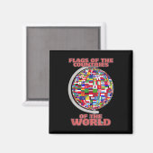 Aimant Drapeaux Des Pays Du Monde International (Recto/Verso)