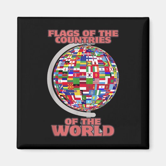 Aimant Drapeaux Des Pays Du Monde International (Devant)