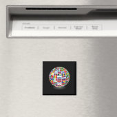 Aimant Drapeaux Des Pays Du Monde International (In Situ (Lave-vaisselle))