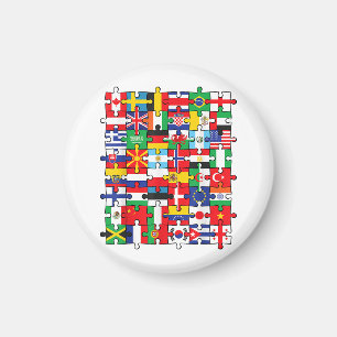 Aimant Drapeaux des pays du pavillon international