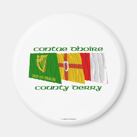Aimant Drapeaux du comté de Derry (Devant)