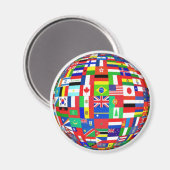 Aimant Drapeaux du monde (Recto/Verso)