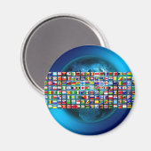 Aimant Drapeaux du monde (Recto/Verso)