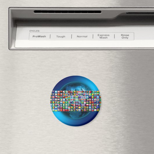 Aimant Drapeaux du monde (In Situ (Lave-vaisselle))