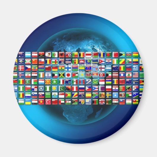 Aimant Drapeaux du monde (Devant)