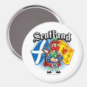 Aimant Drapeaux écossais et Piper (Recto/Verso)