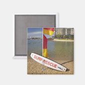 Aimant Drapeaux et planche de sauvetage de surf (Recto/Verso)