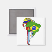 Aimant Drapeaux sud-américains Drapeau de l'Amérique du S (Recto/Verso)