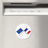 Aimant Drapeaux traversés UE et France (In Situ (Lave-vaisselle))
