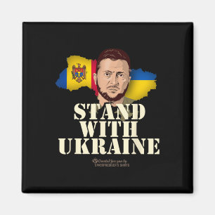 Aimant Drapeaux Ukraine Zelensky de la République de Mold