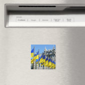 Aimant Drapeaux ukrainiens (In Situ (Lave-vaisselle))