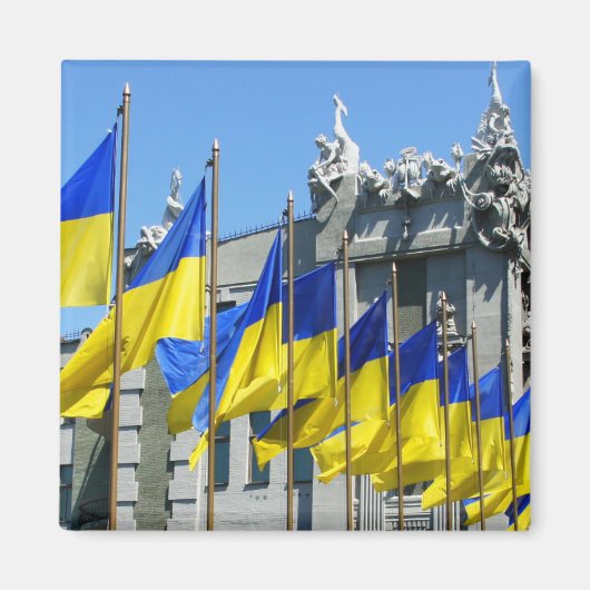 Aimant Drapeaux ukrainiens (Devant)