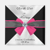 Aimant Draperie classique en noir et blanc avec Bow magen (Devant)