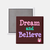 Aimant Dream and Believe Owl (Recto/Verso)