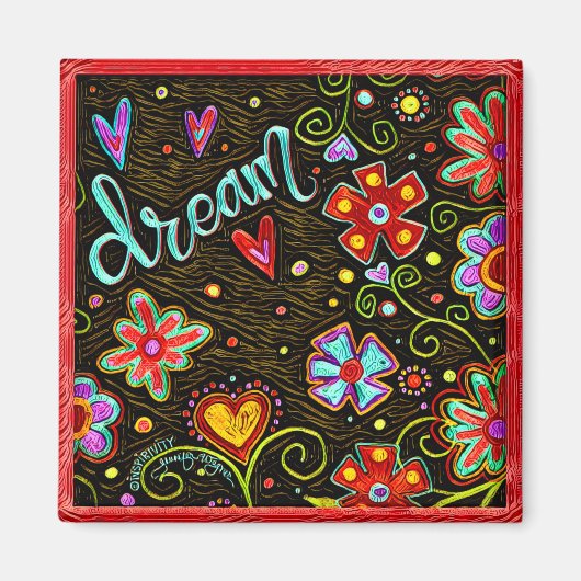 Aimant Dream Floral Amusement Colorful Inspiration Abstra (Devant)