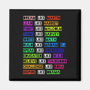 Aimant Dream Like Martin Lead Like Harriet Women Black Hi