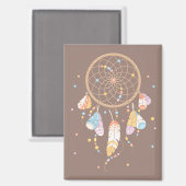 Aimant Dreamcatcher Tribal Boho Sur V2 Brown (Recto/Verso)
