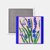 Aimant drêches à neige et scilla (Recto/Verso)