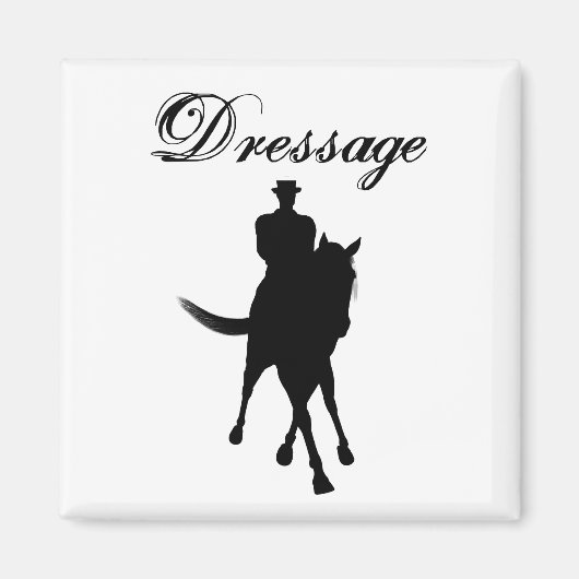 Aimant Dressage Cheval Et Rider Silhouette (Devant)