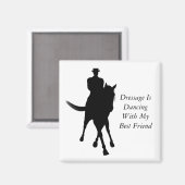 Aimant Dressage danse avec mon meilleur ami Cheval (Recto/Verso)