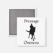 Aimant Dressage Est Un Seul Cheval Et Rider (Recto/Verso)