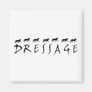 Aimant Dressage (texte et chevaux)