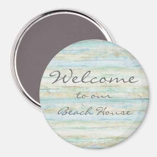 Aimant Driftwood Ocean Beach House Plage Côtier (Recto/Verso)