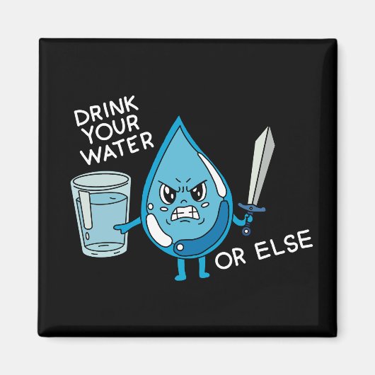 Aimant drink your water funny joke drop cartoon animation (Devant)