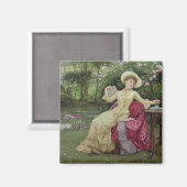 Aimant Drinking Coffee and Reading in the Garden (Recto/Verso)