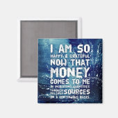 Aimant Droit d'attraction Manifestation de l'argent Citat (Recto/Verso)