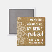 Aimant Droit De Citation Inspirationnel De L'Attraction M (Recto/Verso)