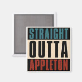 Aimant Droit devant Appleton Wisconsin WI (Recto/Verso)