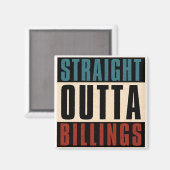 Aimant Droit devant Billings Montana MT (Recto/Verso)
