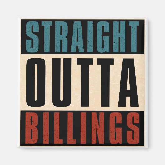 Aimant Droit devant Billings Montana MT (Devant)