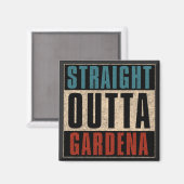 Aimant Droit devant Gardena Californie CA (Recto/Verso)