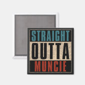 Aimant Droit devant Muncie Indiana IN (Recto/Verso)