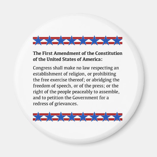 Aimant Droits de premier amendement (Devant)