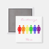 Aimant droits des femmes 2017 LGBTQIA (Recto/Verso)