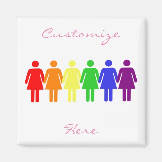 Aimant droits des femmes 2017 LGBTQIA (Devant)