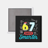 Aimant Drôle 67 Jours Plus Intelligents Six Sept Mème Ens (Recto/Verso)