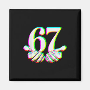 Aimant Drôle 67 Main Six Sept Mème Gen Alpha Slang Créati