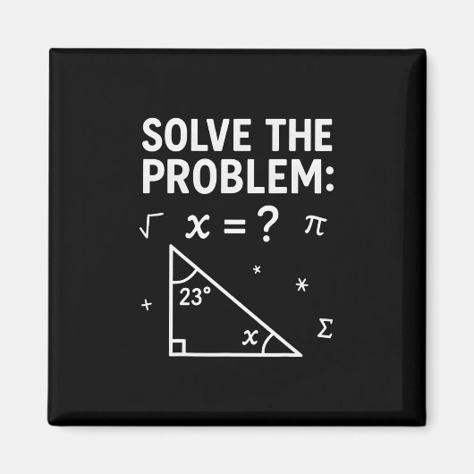 Aimant Drôle 67 Math Meme Résoudre le problème enseignant (Devant)