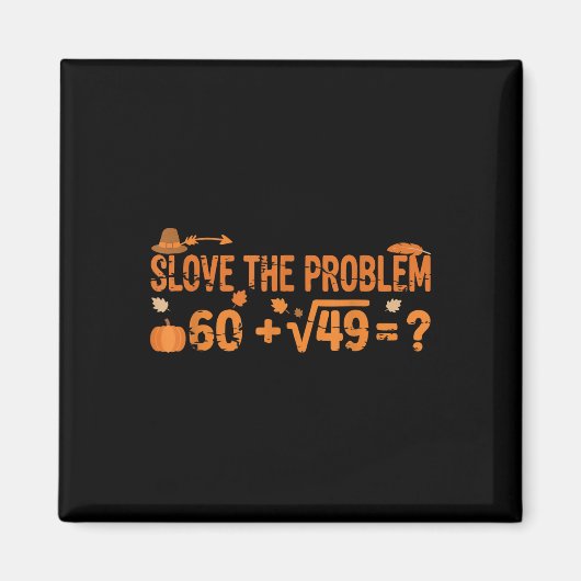 Aimant Drôle 67 Math Meme Thanksgiving Gen Alpha Pemdas T (Devant)